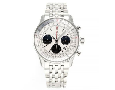 BLS Factory Breitling Navitimer Watch Price B01 Movement 43MM White Watch Breitling Classic avi